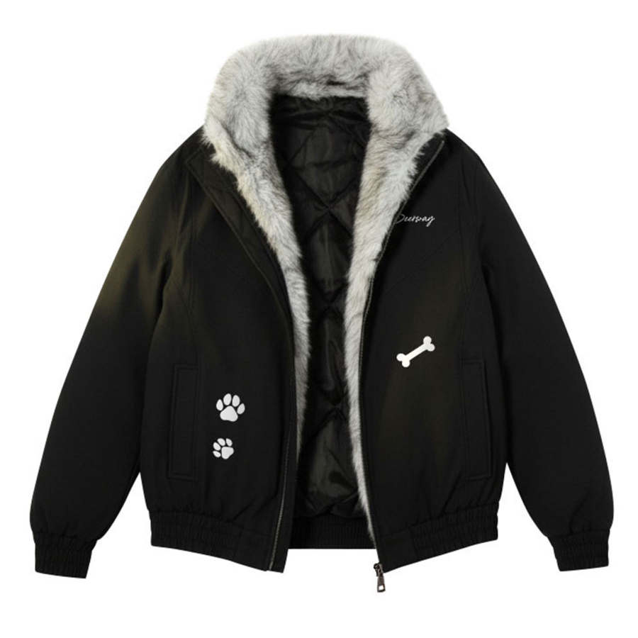 DEERWAY DEERWAY Puffer Jackets Unisex Fur Collar Moderate Puffer Jacket