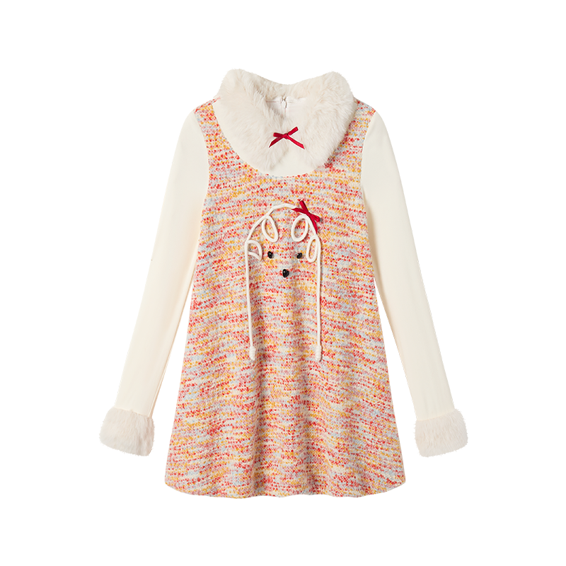 Fabric Pig Long Sleeved Dress Women's