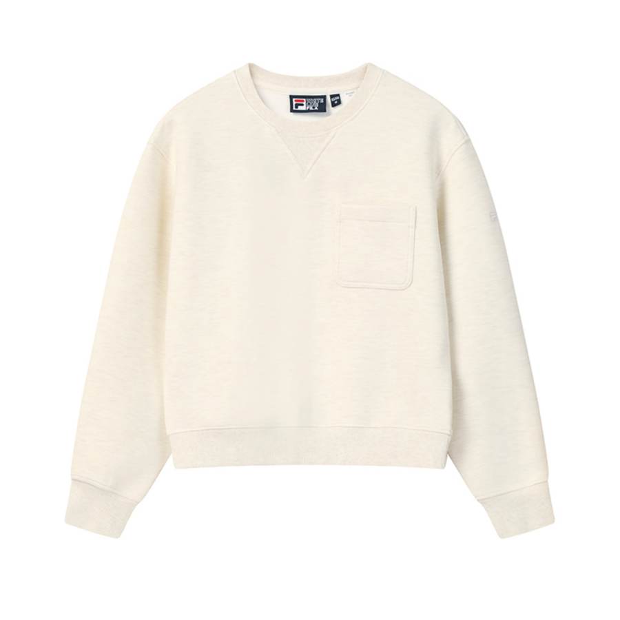 FILA WHITE Sweatshirt Women's Apricot Wheat Heather
