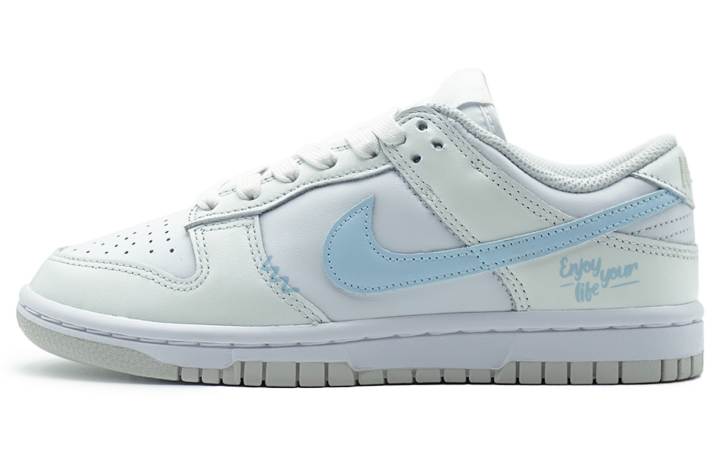 Nike Nike Dunk Leather Low top Skateboard Shoes Women's Blue White