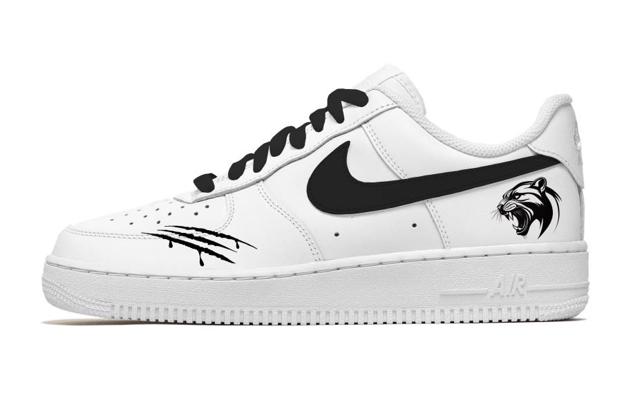 Nike Nike Air Force 1 Fantasia, Black Panther Abrasion Resistant Abrasion Resistant Low top Skateboard Shoes Men's Black