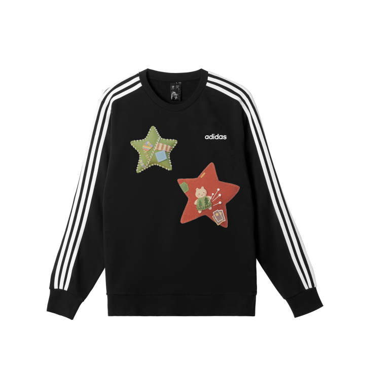 Adidas Adidas Sweatshirts Men's Black Crew Neck Moderate