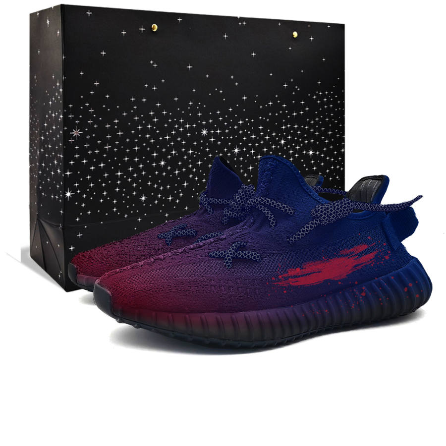 Adidas Originals Yeezy Boost 350 V2 Nebula Wander Abrasion Resistant Breathable Low top Casual Shoes Unisex