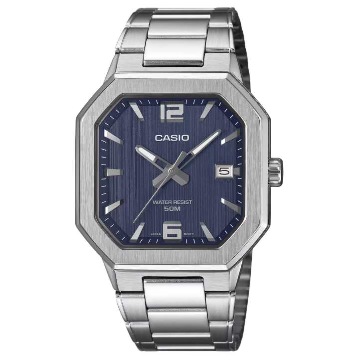 CASIO CASIO STANDARD Quartz Movement Stainless Steel Strap Watch Men's Watches Blue Dial