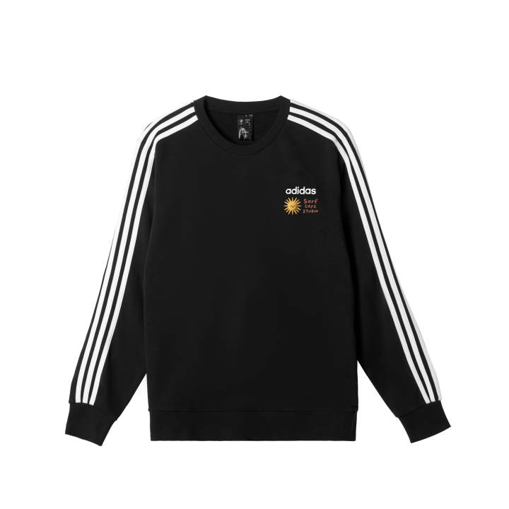 Adidas Adidas Sweatshirts Men's Black Crew Neck Moderate
