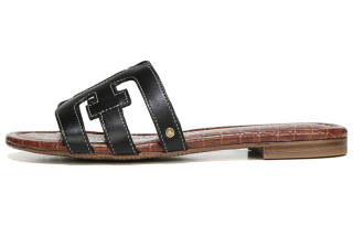 SAM EDELMAN Rubber Sole Skeleton Abrasion Resistant Abrasion Resistant Slide Slippers Women's Black