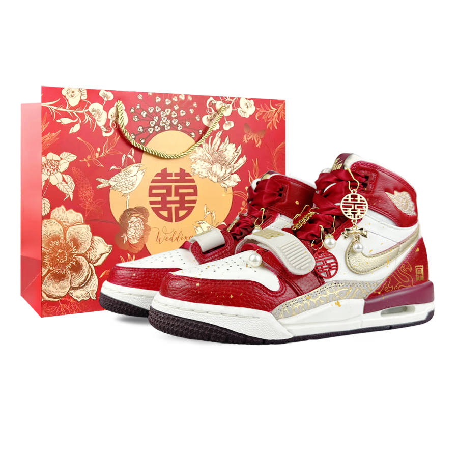 Jordan Jordan Legacy 312 Abrasion Resistant Abrasion Resistant High top Basketball Shoes Unisex Ecru Gold