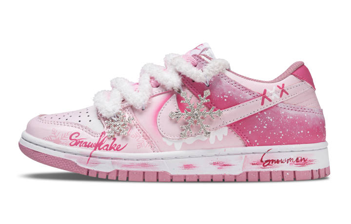 Nike Nike Dunk Snow Daisy Thermal Cushioning Thermal Cushioning Low top Skateboard Shoes Unisex Pink