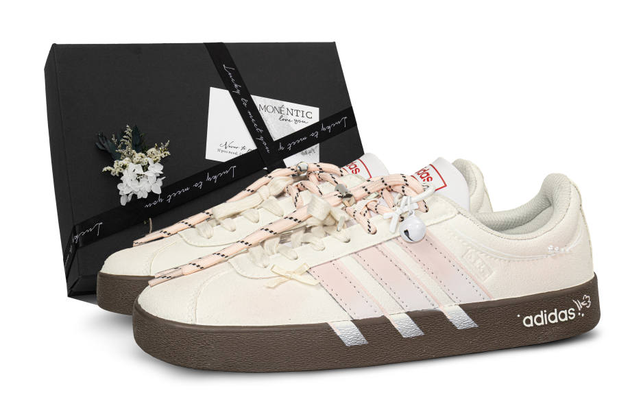 Adidas Adidas VL COURT 2.0 Cream Apricot Lingyu MONE Made, Special Box Abrasion Resistant Lightweight