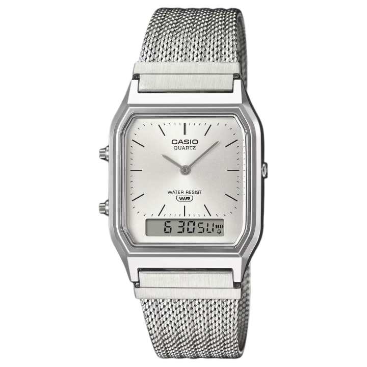 CASIO CASIO VINTAGE Quartz Movement Stainless Steel Strap Watch Men's Watches Gray Dial