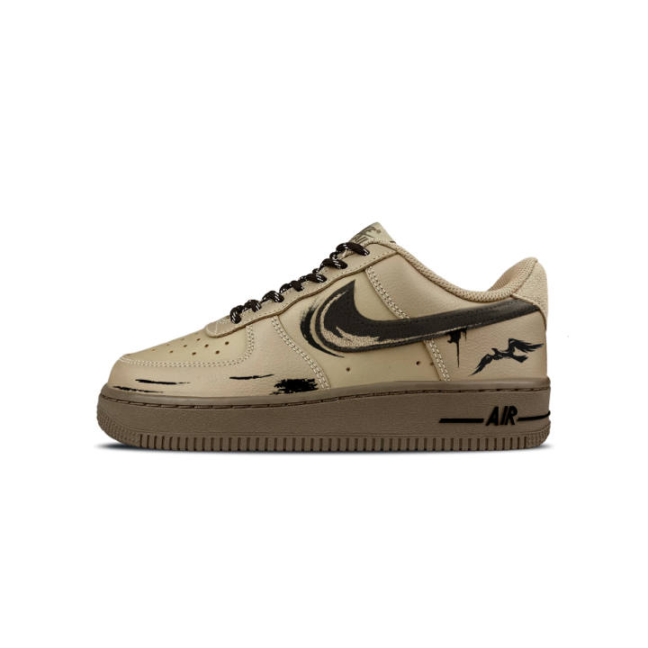 Nike Nike Air Force 1 Abrasion Resistant Abrasion Resistant Low top Skateboard Shoes Unisex Wheat