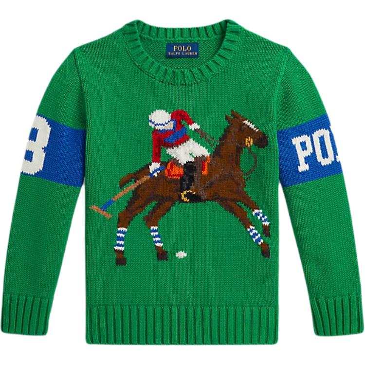 Polo Ralph Lauren Sweater Green Multiple Cruise Color Children Aged 3 7 Years Old