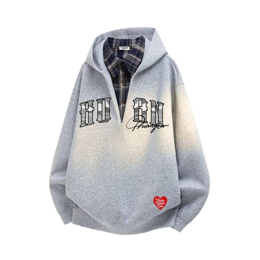 HUANQIU Sweatshirts Unisex Hooded Thickened Other