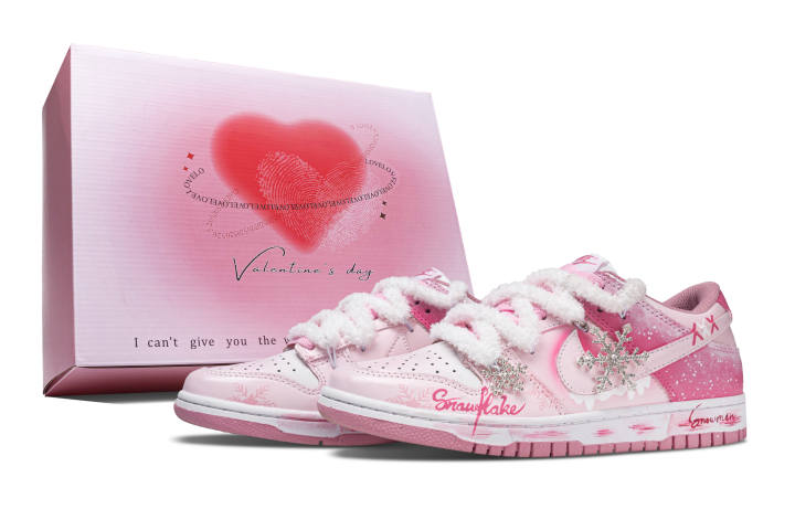 Nike Nike Dunk Snow Daisy Thermal Cushioning Low top Skateboard Shoes Unisex Pink