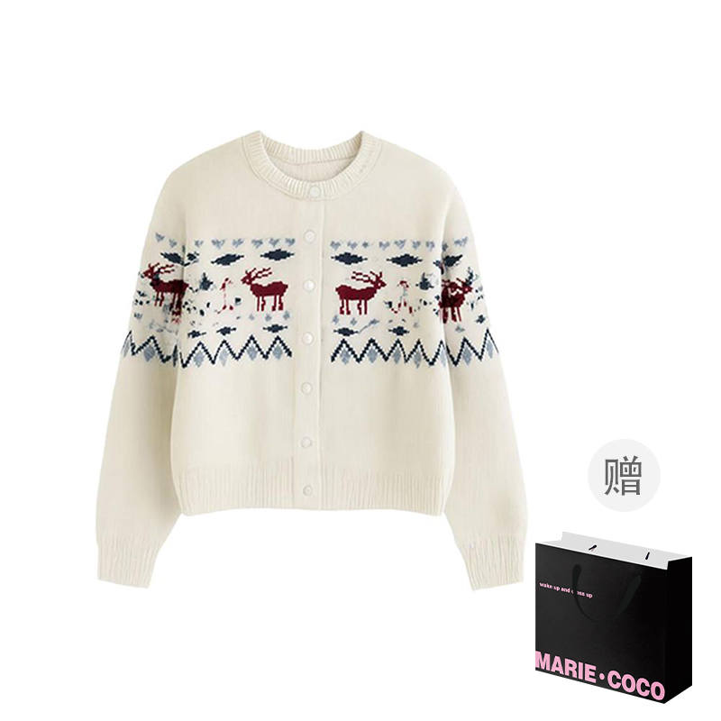 MARIE·COCO Knitwear Women's Cardigan Top Crew Neck Moderate Cardigan
