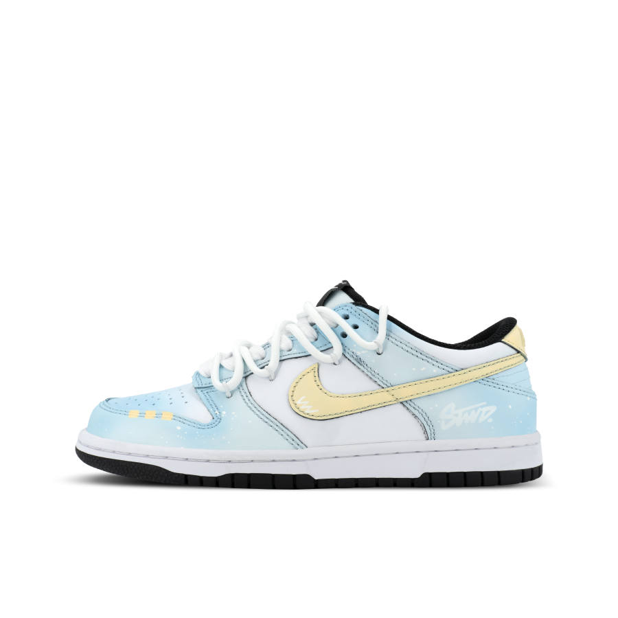 Nike Nike Dunk Gorilla Mischief XJDD Blue Smoke Fills The Air Leather Low top Skateboard Shoes Unisex White Blue
