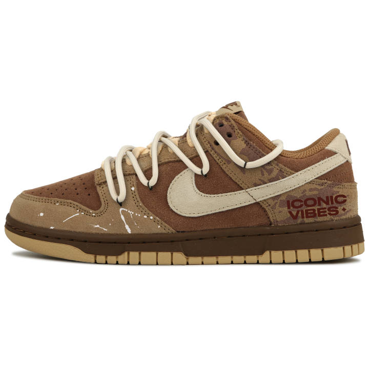 Nike Nike Dunk Cushioning Low top Skateboard Shoes Unisex Brown