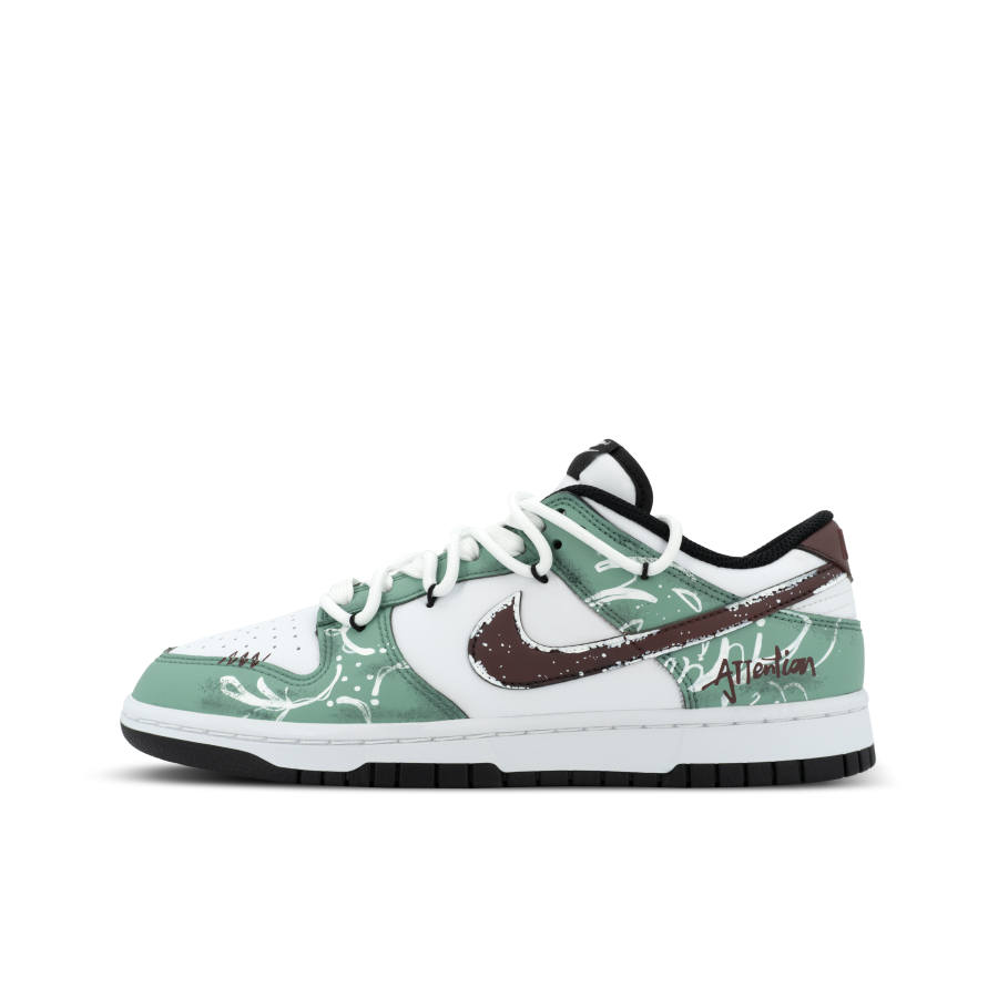Nike Nike Dunk Orangutan Mischief XJDD Green Vine Floral Low top Skateboard Shoes Unisex White Green