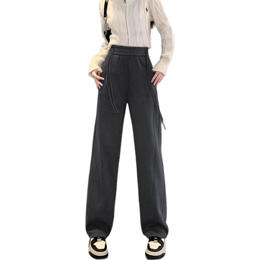BALENO Casual Pants Women's Thickened And Fleece Lined Wide Leg Pants
