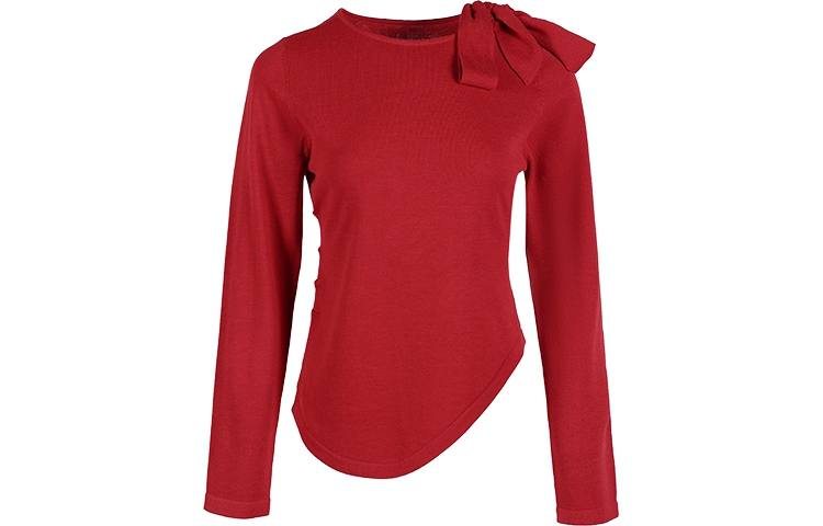 URBAN REVIVO Knitwear Women's Red Crew Neck Moderate