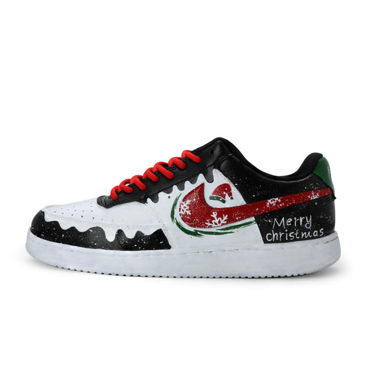 Nike Nike Court Vision 1 Antler Snow Trail Abrasion Resistant Low top Skateboard Shoes Men's Christmas Red