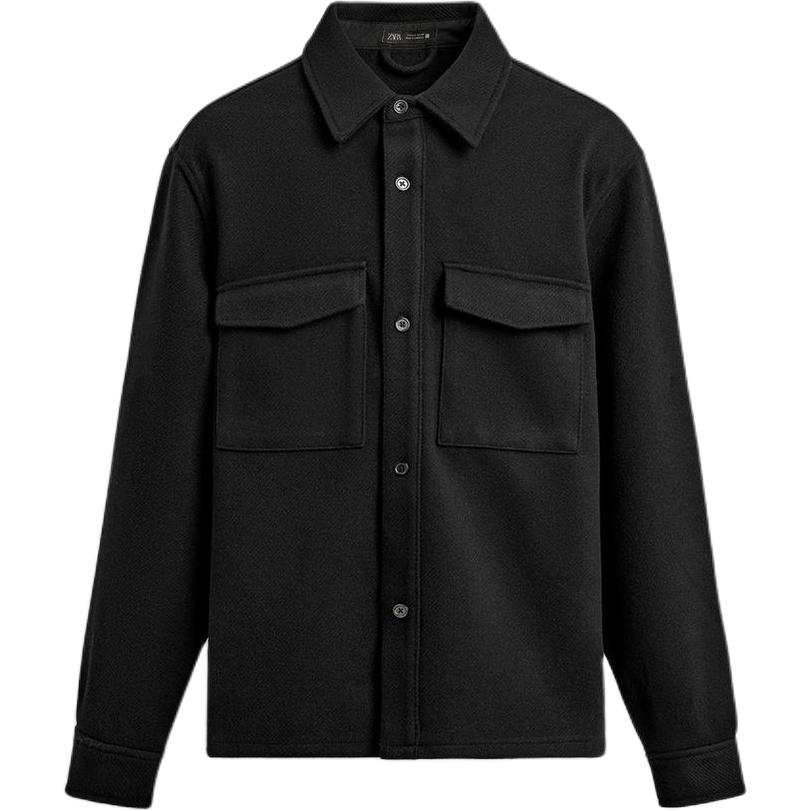 ZARA ZARA Jackets Men's Black Lapel Moderate Other
