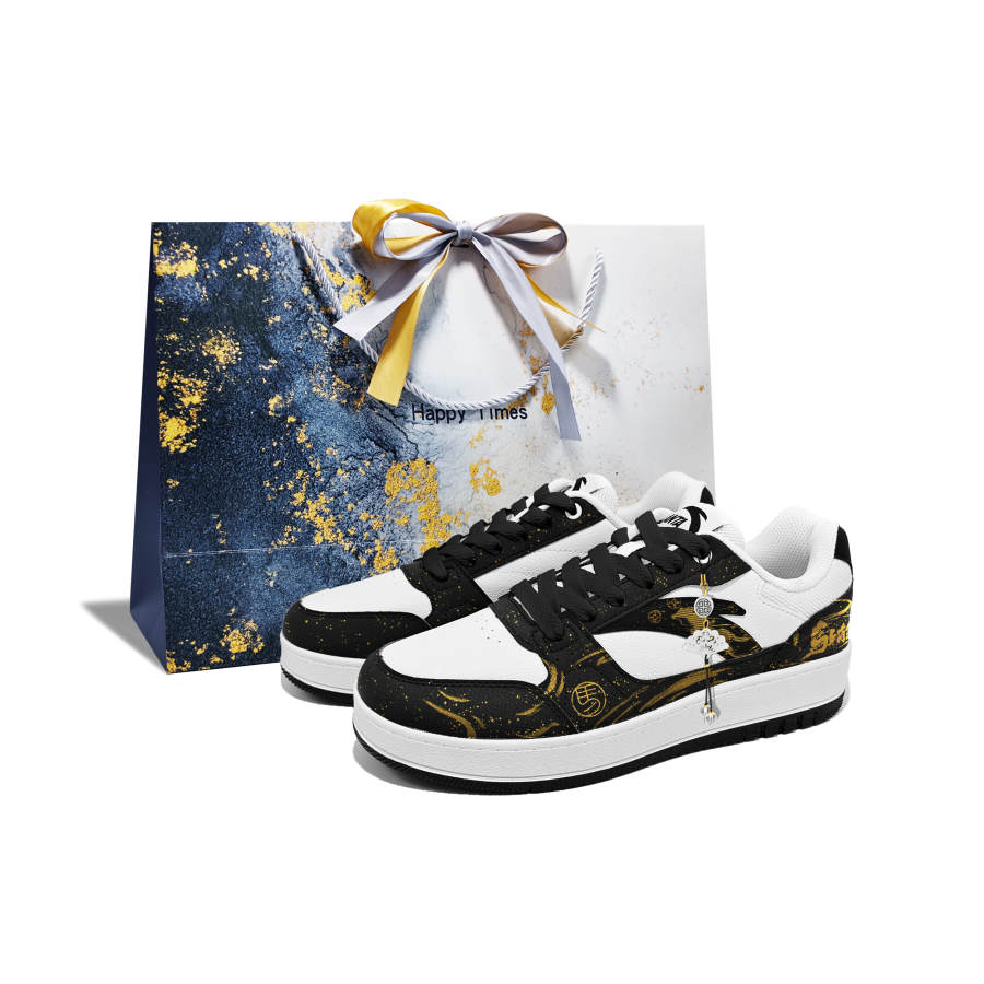 Anta Original 2 Low top Skateboard Shoes Unisex Black White
