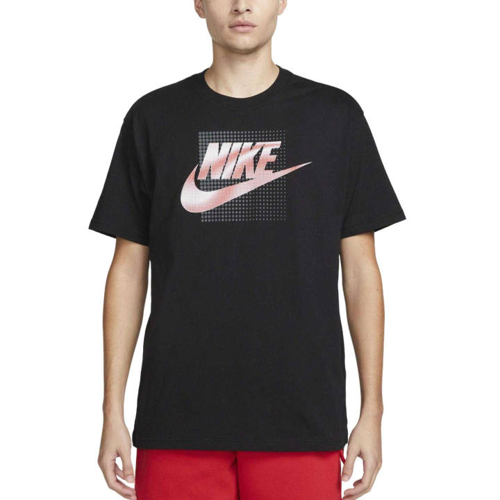 Nike Nike Sportswear T Shirts Men's Black Crew Neck Moderate Straight Fit