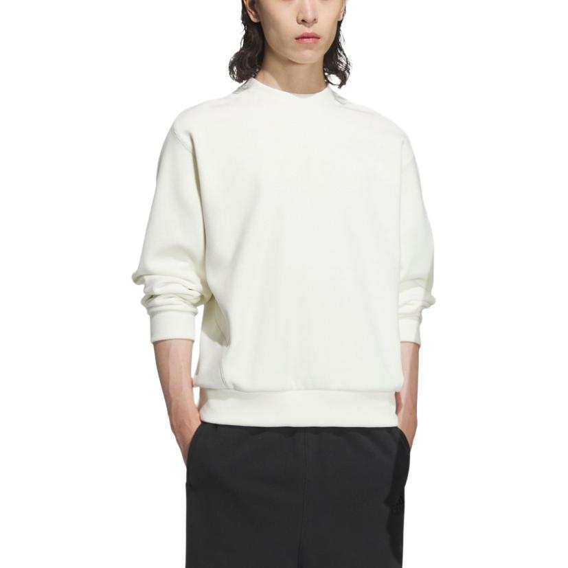 Adidas Adidas Sweatshirts Unisex Jade White Crew Neck Moderate