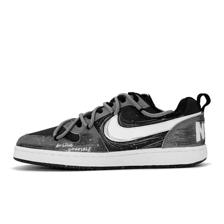 Nike Nike Court Borough Abrasion Resistant Low top Skateboard Shoes Men's Black Gray