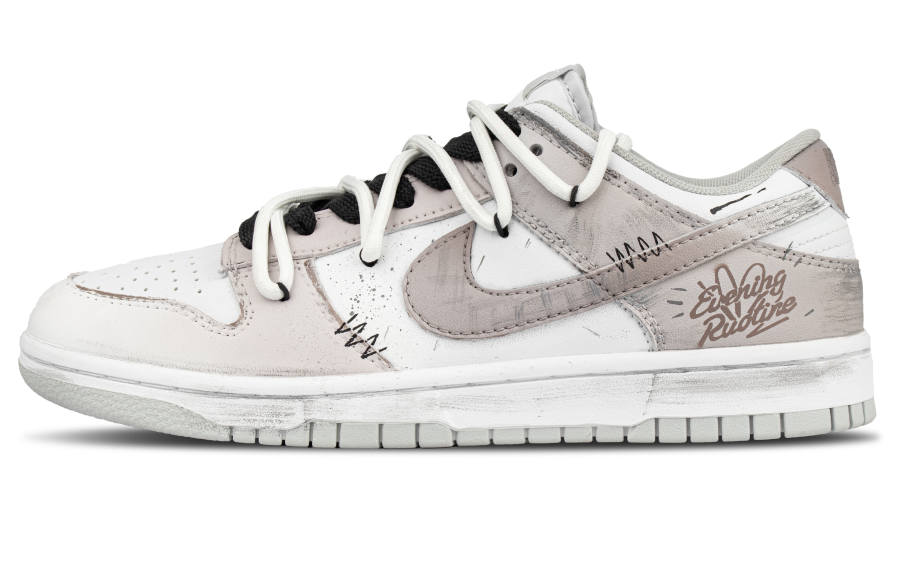 Nike Nike Dunk Synthetic Leather Quick Dry Low top Skateboard Shoes Unisex Pink