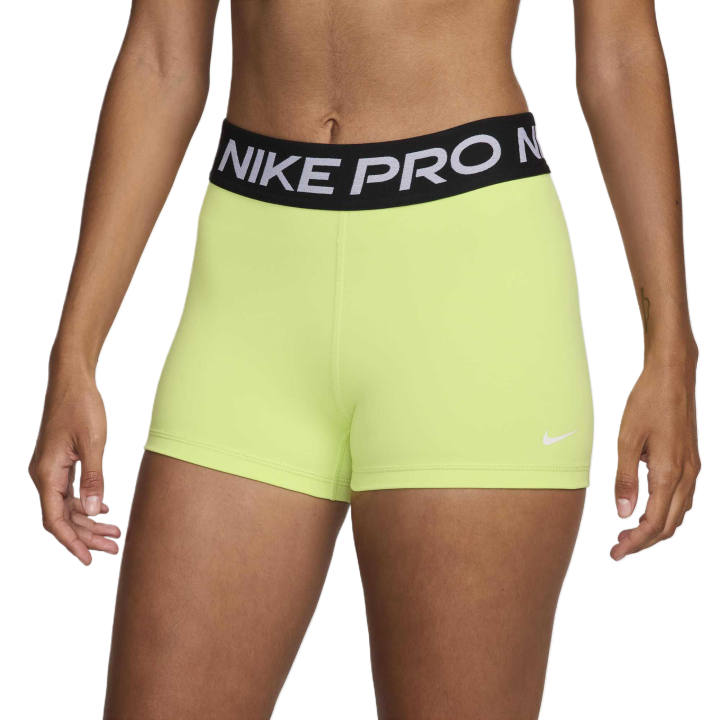 Nike Nike Pro Sports Shorts Women's Light Lemon Moderate Straight Fit Pants