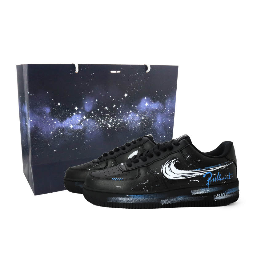 Nike Nike Air Force 1 Blue Soul Companion Leather Abrasion Resistant Low top Skateboard Shoes Unisex Blue
