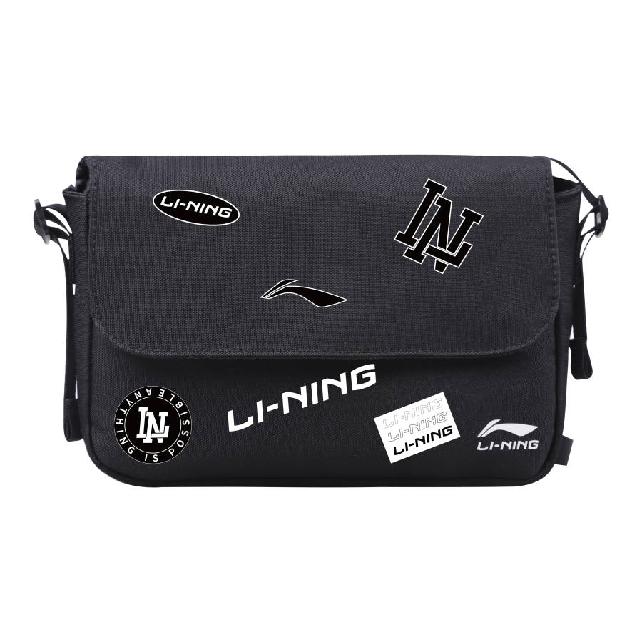 Li-Ning Li Ning Polyester Crossbody Bags Unisex Black