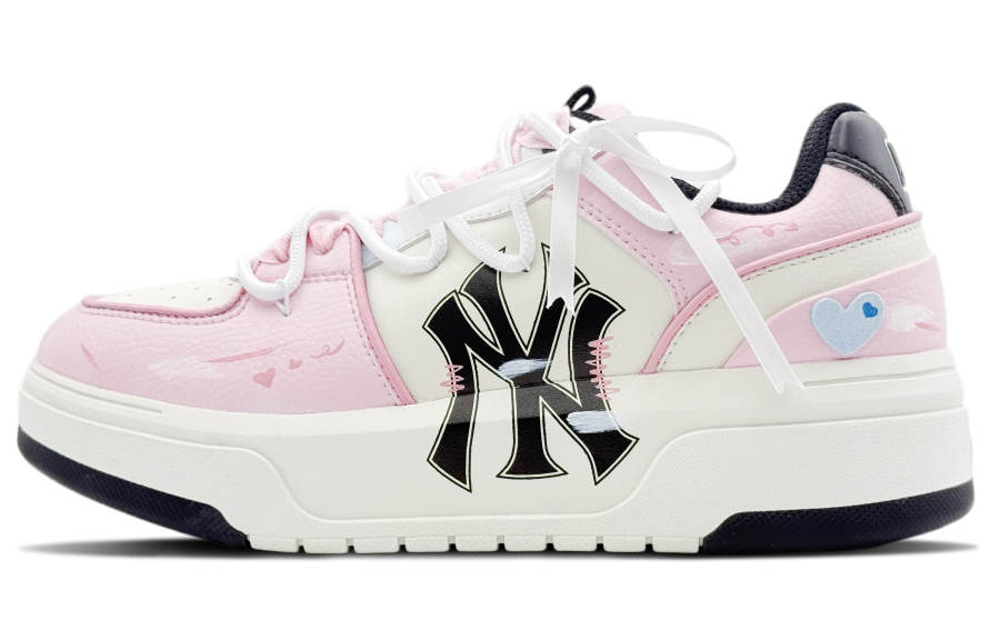 MLB Chunky Liner Mood Unsettled, Blue Pink Mismatched Height Increasing Low top Skateboard Shoes Unisex