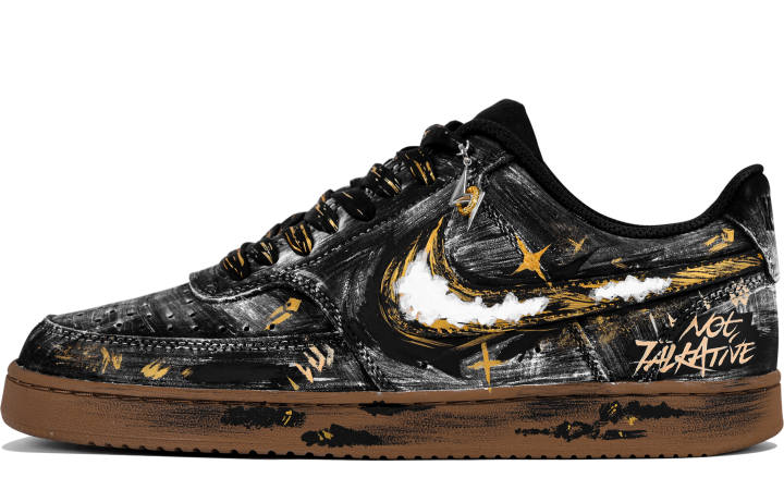 Nike Nike Court Vision 1 Amber, Bohemian, Sun God, Design Feel, Gold Foil Distressed Cushioning Abrasion Resistant Low top