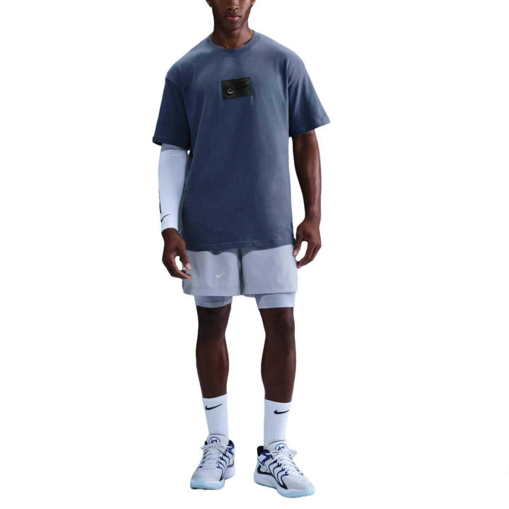 Nike Nike Max90 T Shirts Men's Diffused Blue Color Crew Neck Moderate Straight Fit