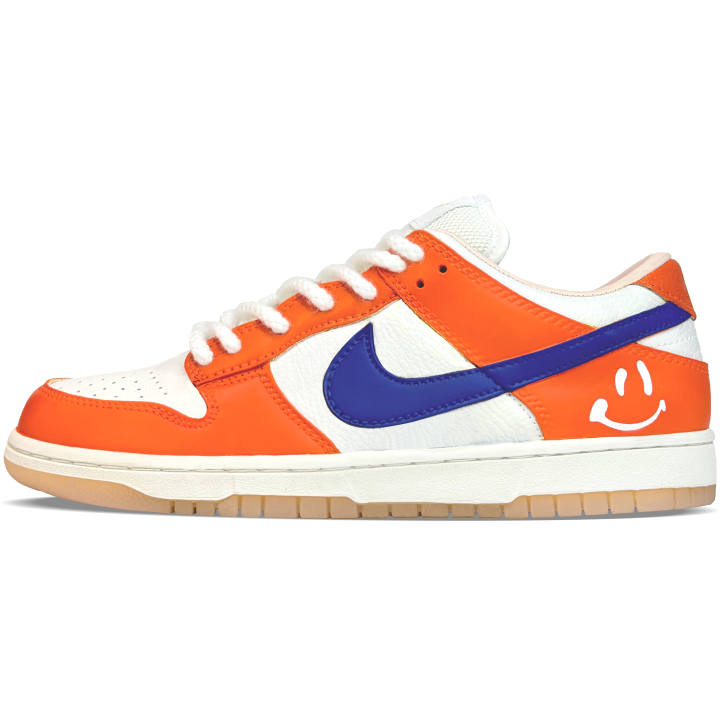 Nike Nike Dunk White Footprint Smile Abrasion Resistant Height Increasing Abrasion Resistant Height Increasing Low top