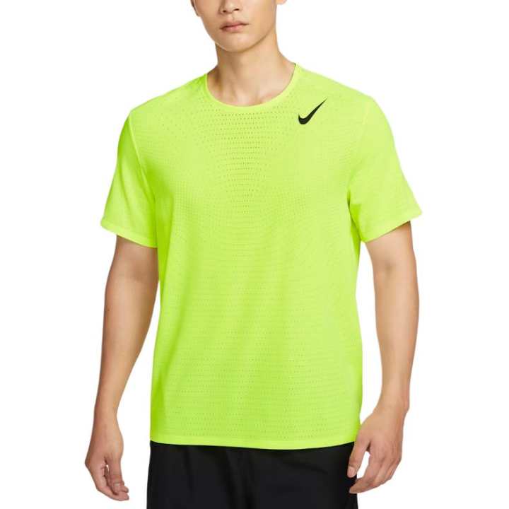 Nike Nike AEROSWIFT T Shirts Men's Yellow Crew Neck
