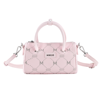 MINISO Artificial Leather One Shoulder Handbag Mini Women's Cherry Blossom Pink