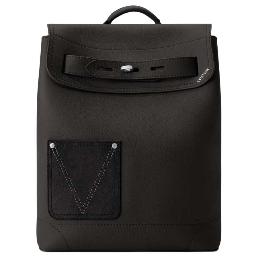 LOUIS VUITTON LOUIS VUITTON Steamer Touch Cow Leather Backpack Men's Black