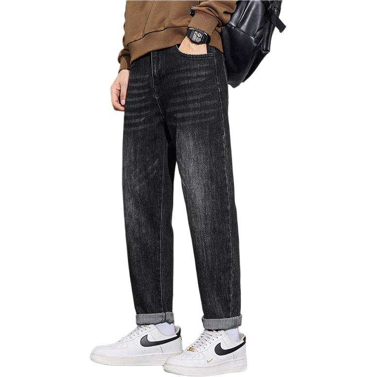 Tonlion Jeans Unisex Black Moderate Tapered Pants
