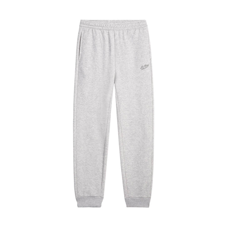 Li-Ning Li Ning Knitted Sweatpants Women's Heather Gray Fleece Lined Thickened And Fleece Lined Sweatpants