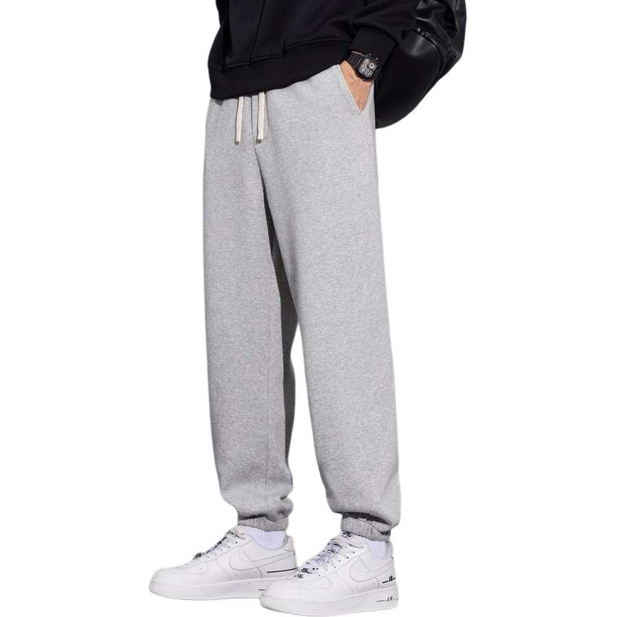 Tonlion Casual Pants Unisex Thickened And Fleece Lined Cuffed Pants