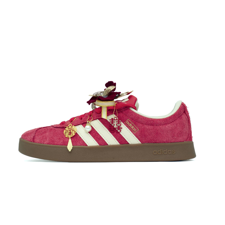 Adidas Adidas Vl Court Classic A Match Made In Heaven Cushioning, Wear Resistant Low top Skateboard Shoes Unisex Red