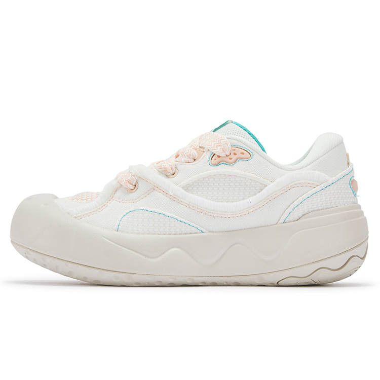 361° Shortbread Wear resistant And Lightweight Low top Casual Shoes Women's White Beige