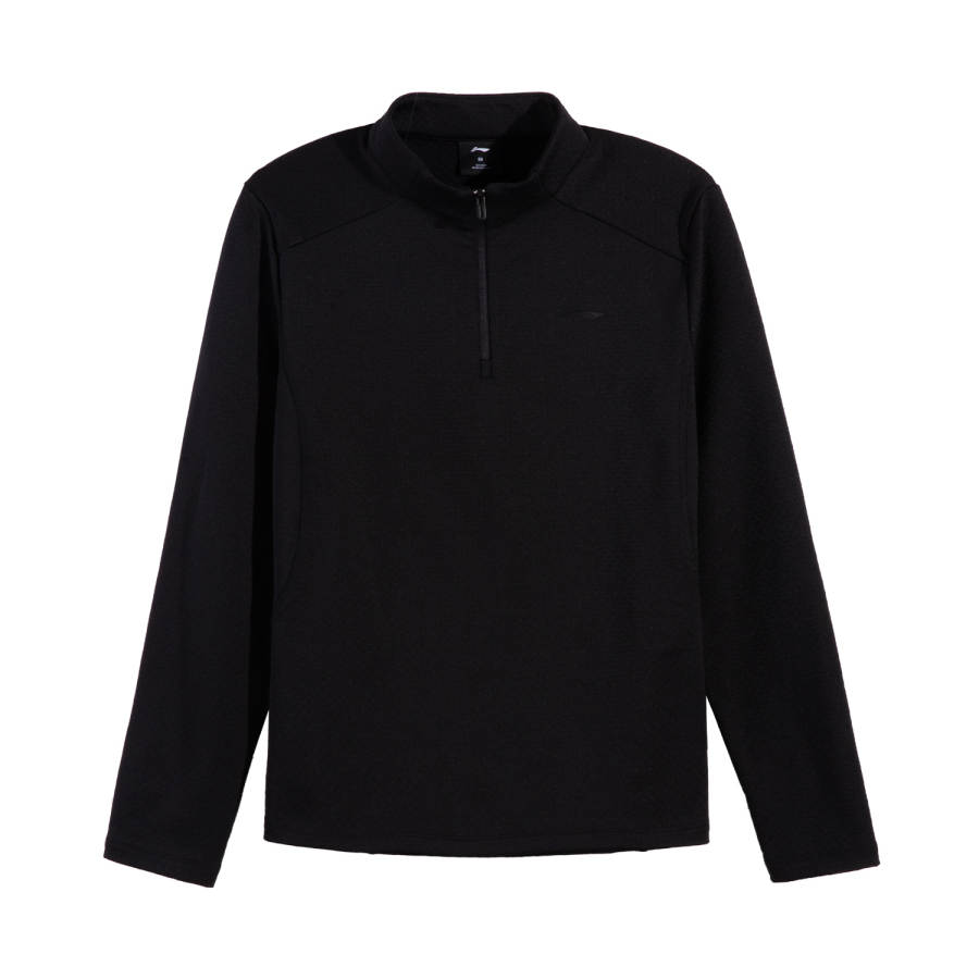 Li-Ning Li Ning T Shirts Women's Black Stand Collar Moderate