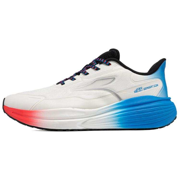 361° Momentum Cushioning Abrasion Resistant Cushioning, Wear Resistant Low top Training Running Shoes Men's White Blue