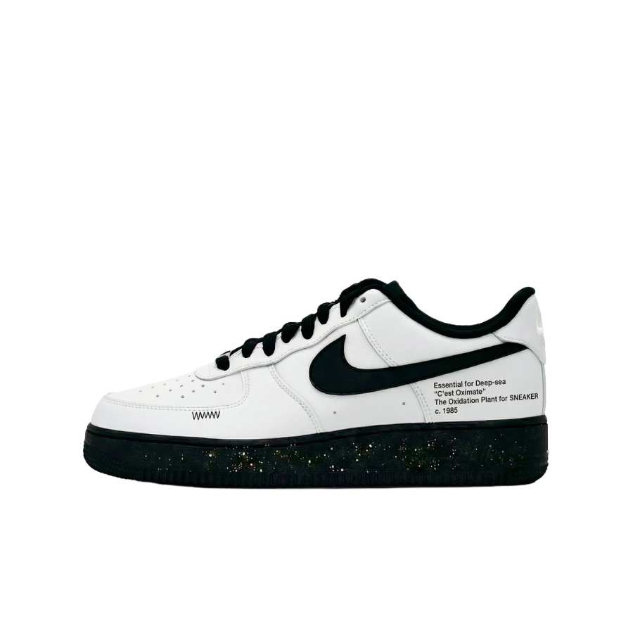 Nike Nike Air Force 1 Abrasion Resistant Height Increasing Low top Skateboard Shoes Unisex Black White