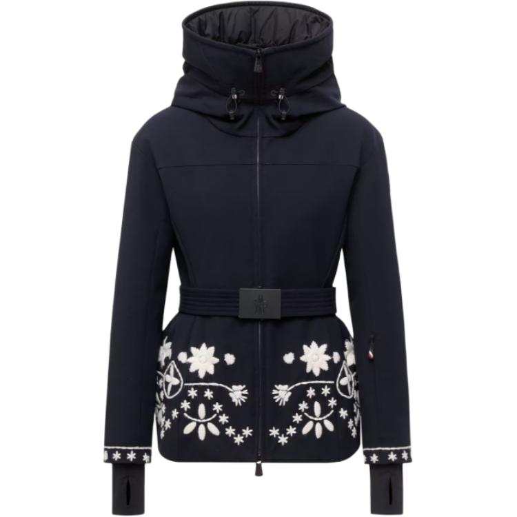 Moncler Grenoble Blaye Embroidered Hooded Down Ski Jacket Down Jacket Women's